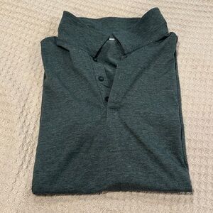Men's Dark Heather Green Polo Shirt